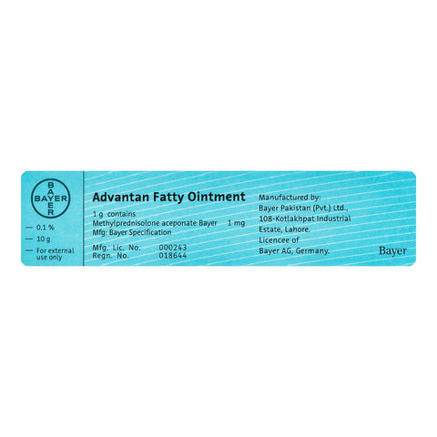 Bayer Pharmaceuticals Advantan Fatty Ointment, 10g product image 2 - Bolanclinic