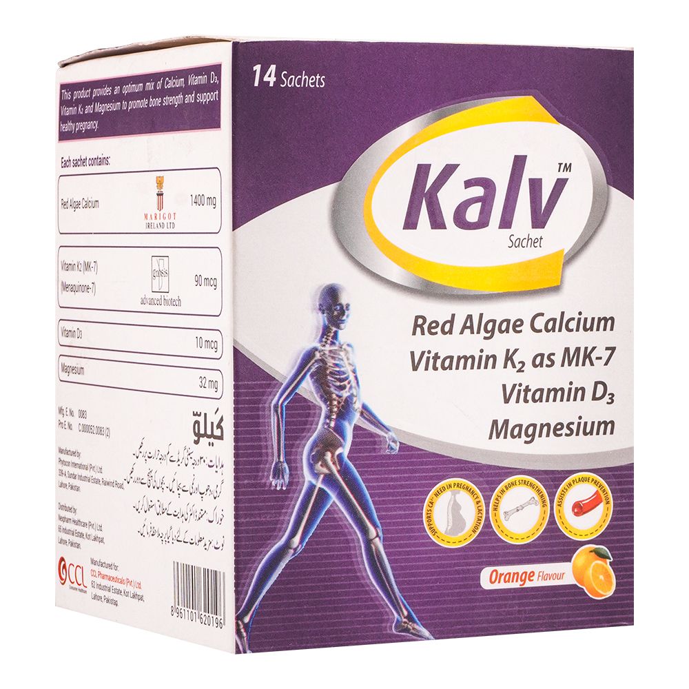 CCL Pharmaceuticals Kalv Sachet, Orange Flavor, 14-Pack product image - Bolanclinic