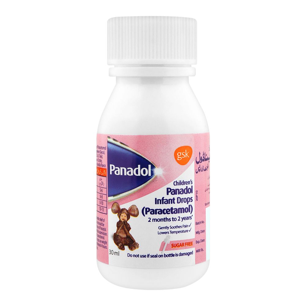 GSK Children's Panadol Infant Drops Sugar-Free, 30ml product image - Bolanclinic