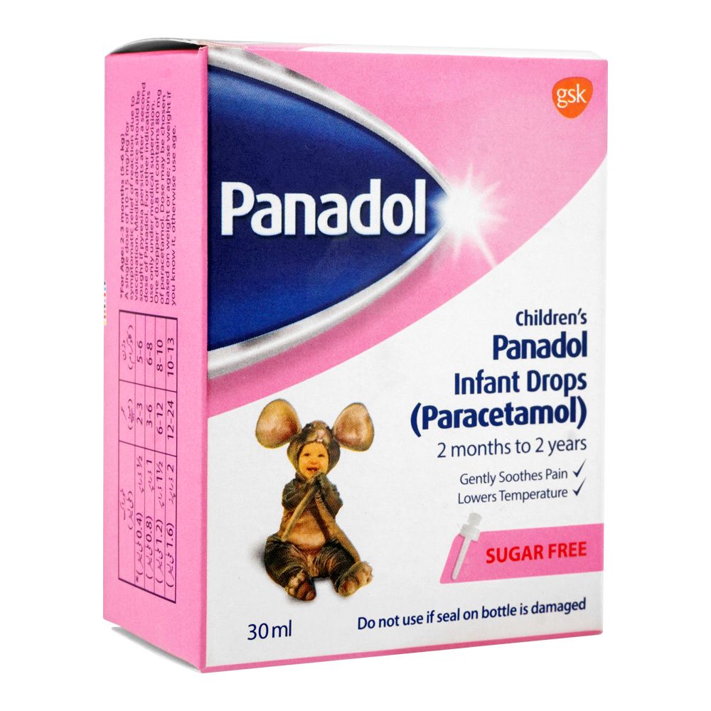 GSK Children's Panadol Infant Drops Sugar-Free, 30ml product image 2 - Bolanclinic