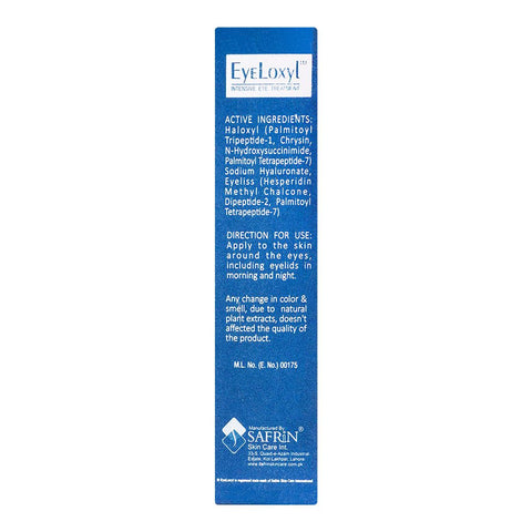Safrin Skin Care Eyeloxyl Intensive Eye Treatment, For Younger Looking Eyes, 15g product image 3 - Bolanclinic