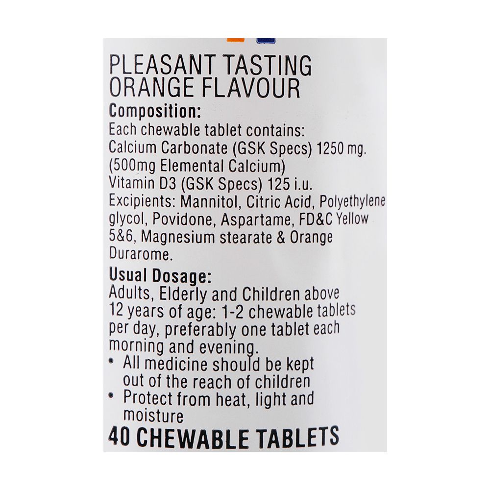 GSK Qalsium-D Tablet, Sugar-Free, 40-Pack product image 3 - Bolanclinic
