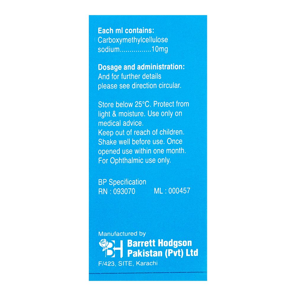 Barrett Hodgson Optheez Lubricant Eye Drops, 10ml product image 3 - Bolanclinic