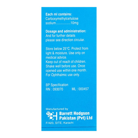 Barrett Hodgson Optheez Lubricant Eye Drops, 10ml product image 3 - Bolanclinic