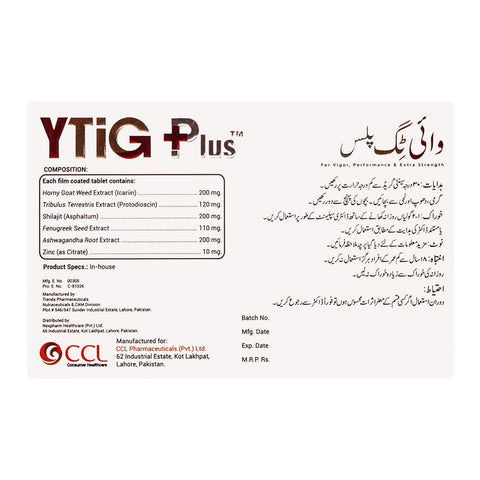 CCL Pharmaceuticals YTig Plus Tablet, 10-Pack product image 2 - Bolanclinic