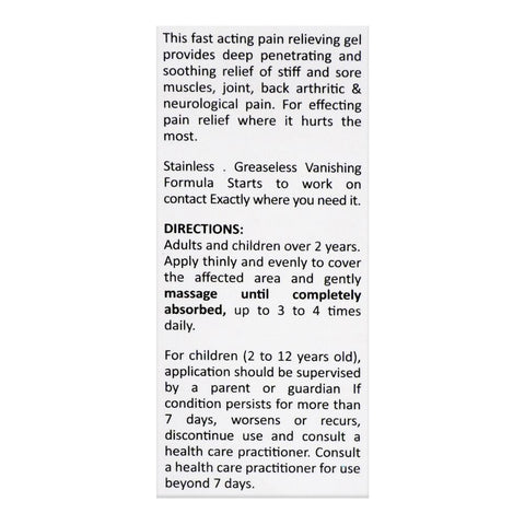 Gennec Health Sciences Rub.A535 Pain Relief Gel, 50g product image 4 - Bolanclinic