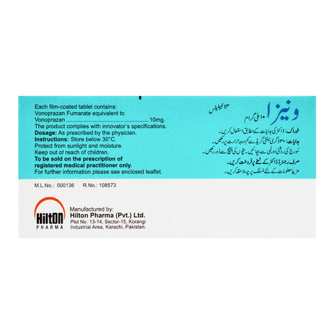 Hilton Pharma Voniza Tablet, 10mg, 14-Pack product image 2 - Bolanclinic