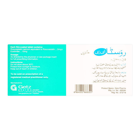 Getz Pharma Rovista EZ Tablet, 5mg + 10mg, 10-Pack product image 2 - Bolanclinic