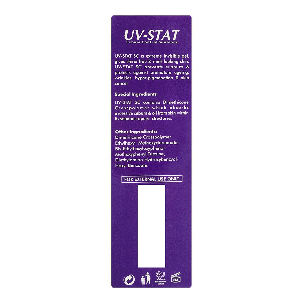 Deu Tech UV-Stat SC Sebum Control Sunblock, For Oily, Acne Prone & Normal Skin, 30g product image 3 - Bolanclinic