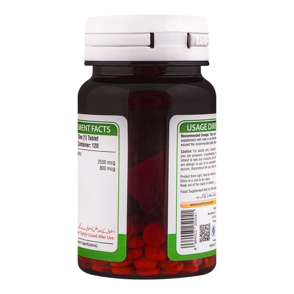 Nutrifactor Biotin Plus 2500 Mcg Food Supplement Tablet, 120-Pack product image 2 - Bolanclinic
