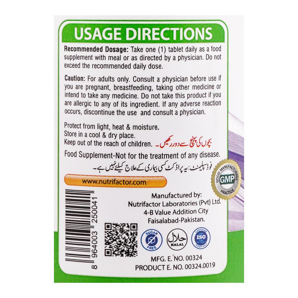 Nutrifactor Biotin Plus 2500 Mcg Food Supplement Tablet, 120-Pack product image 3 - Bolanclinic