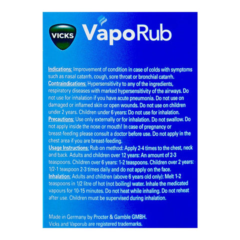 GSK Vicks Vapo Rub Ointment For Cold Relief, 100g product image 3 - Bolanclinic