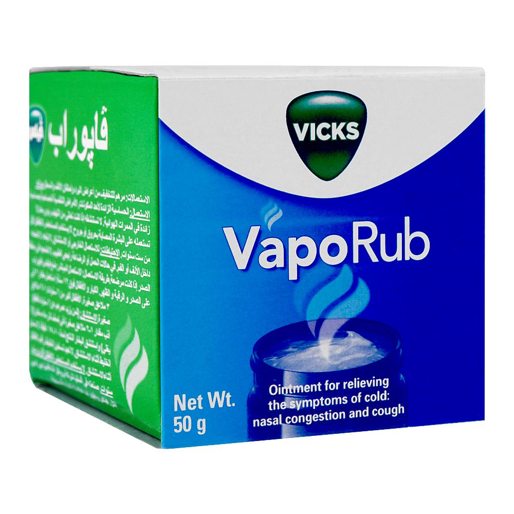 GSK Vicks Vapo Rub Ointment For Cold Relief, 50g product image - Bolanclinic