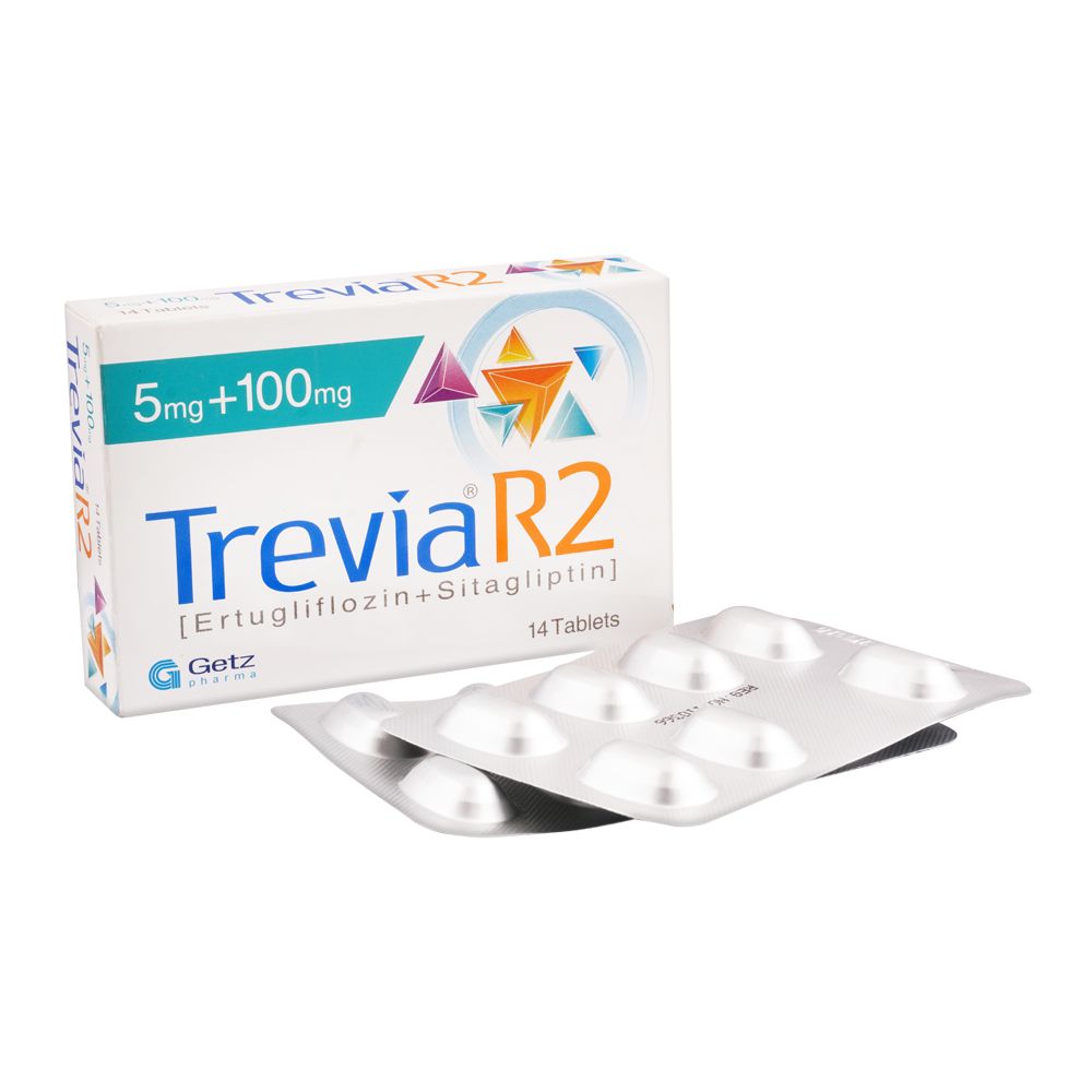 Getz Pharma Trevia R2 Tablet, 5mg + 100mg, 14-Pack product image 2 - Bolanclinic
