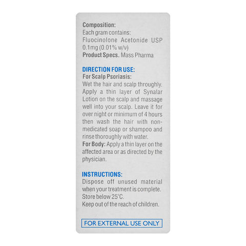 Pharma Health Synalar Lotion, 120ml product image 4 - Bolanclinic