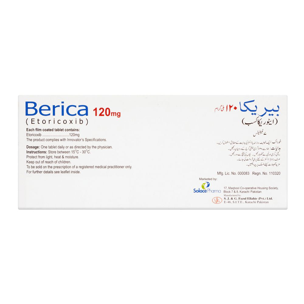 S.J. & G. Berica Tablet, 120mg, 7-Pack product image 2 - Bolanclinic