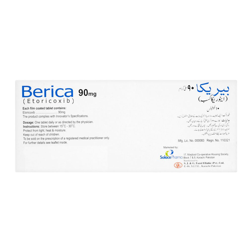 S. J. & G. Berica Tablet, 90mg, 10-Pack product image 2 - Bolanclinic
