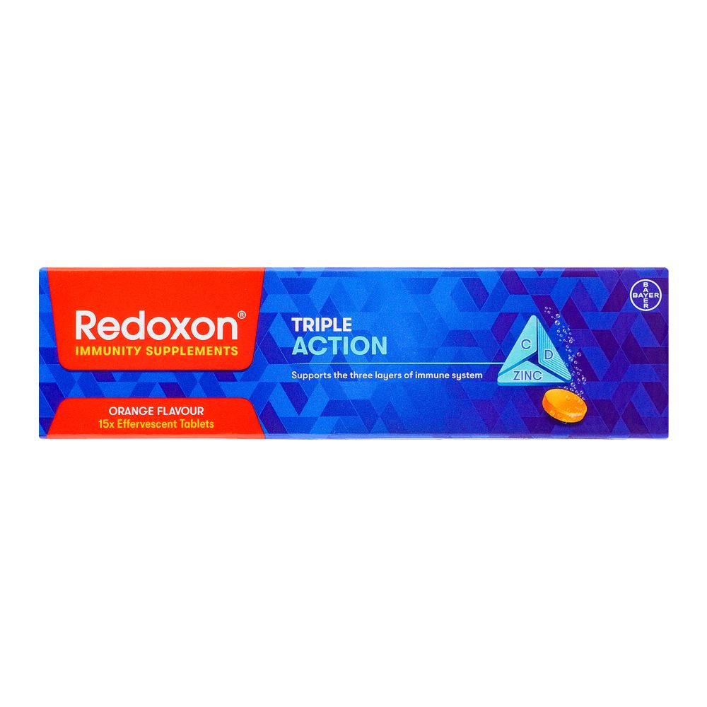 Bayer Pharmaceuticals Redoxon Triple Action Orange Flavour Tablets, 15-Pack product image 2 - Bolanclinic