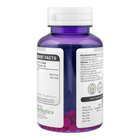 Herbiotics Biotin Plus Biotin 2500mcg, Beautiful Skin, Stronger Hair, Shiny Nails, 30-Pack product image 2 - Bolanclinic