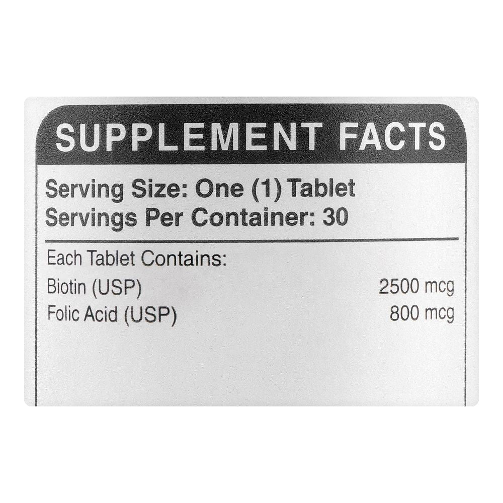 Herbiotics Biotin Plus Biotin 2500mcg, Beautiful Skin, Stronger Hair, Shiny Nails, 30-Pack product image 3 - Bolanclinic
