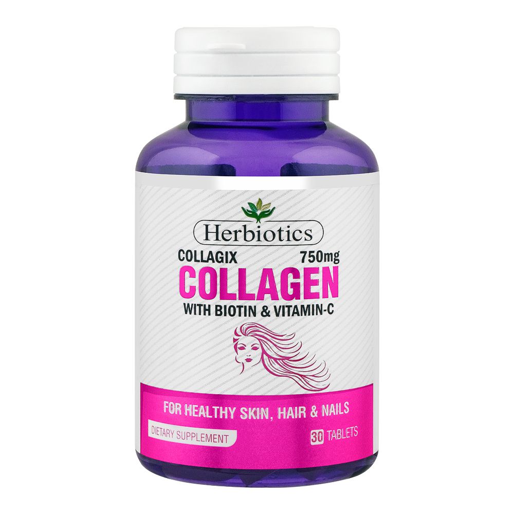 Herbiotics Collagen With Biotin & Vitamin C, For Healthy Skin, Hair & Nails, 750mg Dietary Supplement, 30-Pack product image - Bolanclinic