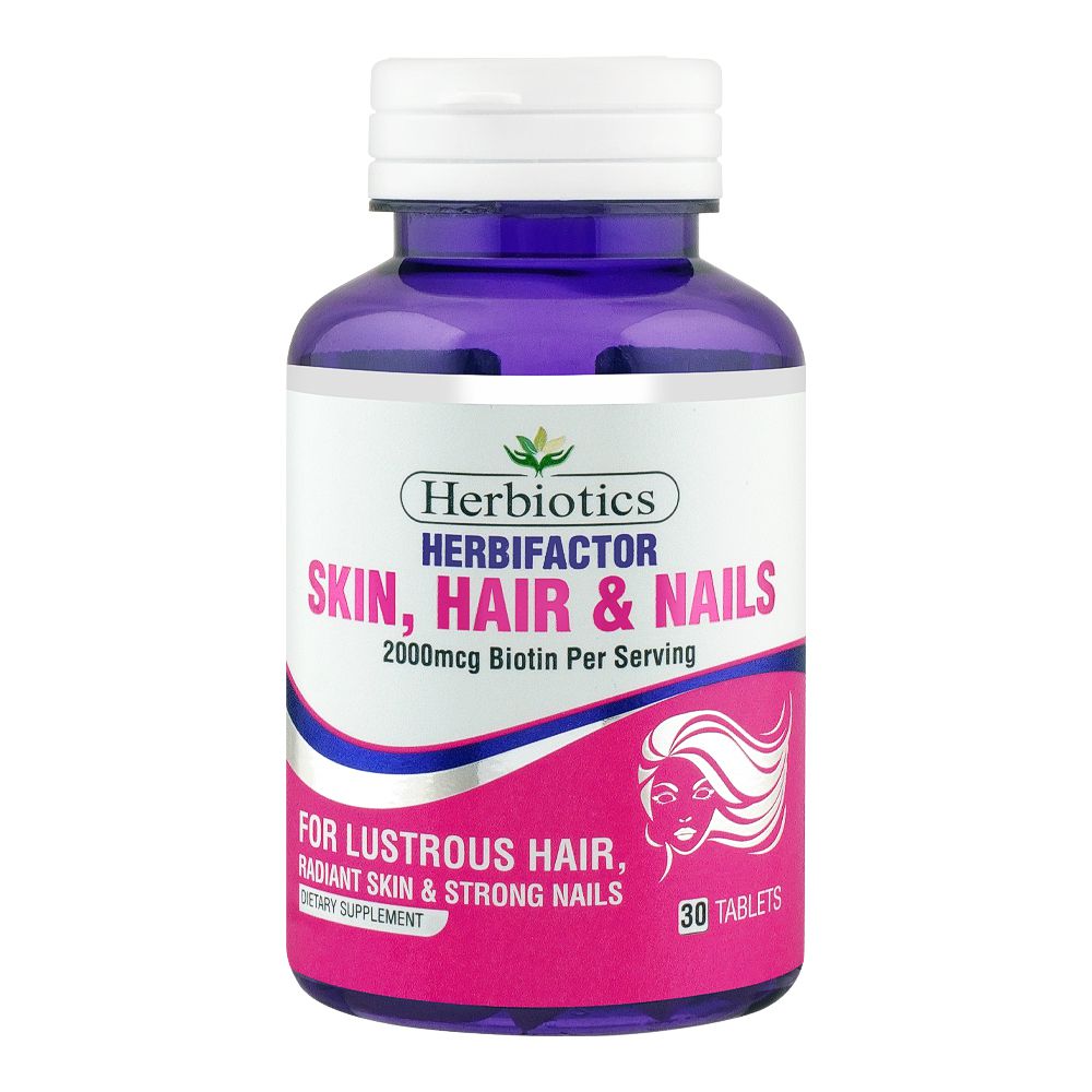 Herbiotics Herbifactor 2000mcg Biotin, For Lustrous Hair, Radiant Skin & Strong Nails, Dietary Supplement, 30-Pack product image - Bolanclinic