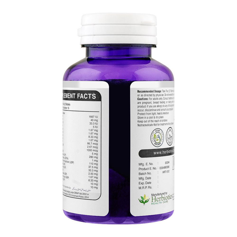 Herbiotics Herbifactor 2000mcg Biotin, For Lustrous Hair, Radiant Skin & Strong Nails, Dietary Supplement, 30-Pack product image 2 - Bolanclinic