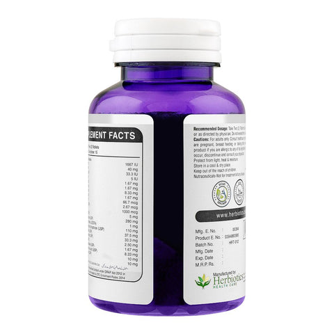 Herbiotics Herbifactor 2000mcg Biotin, For Lustrous Hair, Radiant Skin & Strong Nails, Dietary Supplement, 30-Pack product image 2 - Bolanclinic