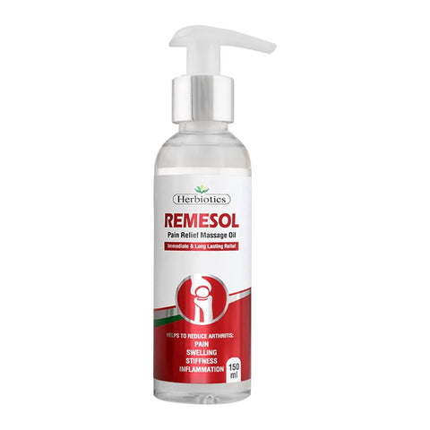 Herbiotics Remesol Pain Relief Massage Oil, Helps To Reduce Arthritis, 150ml product image - Bolanclinic