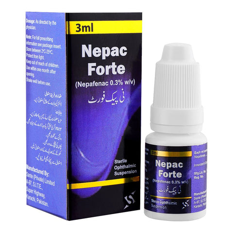 Sante Pharma Nepac Forte Ophthalmic Suspension, 3ml product image - Bolanclinic
