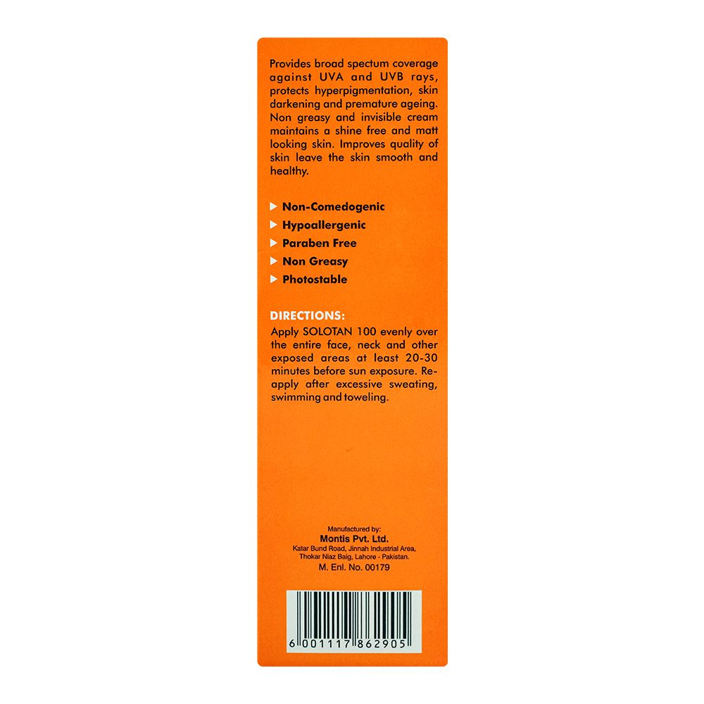 Deu Tech Solotan Sun Block Cream SPF-100, For All Skin Types, 50g product image 3 - Bolanclinic