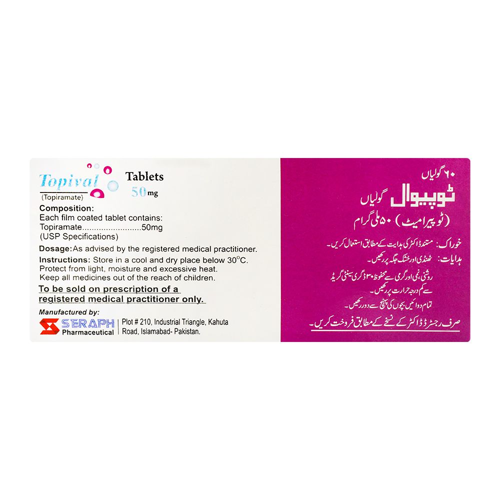 Seraph Pharmaceutical Topival Tablet, 50mg product image 2 - Bolanclinic