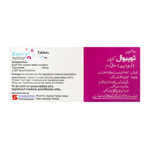 Seraph Pharmaceutical Topival Tablet, 50mg product image 2 - Bolanclinic