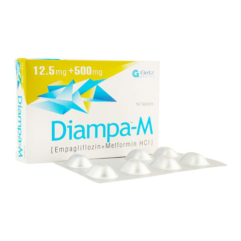 Getz Pharma Diampa-M Tablet, 12.5mg + 500mg, 14-Pack product image 2 - Bolanclinic
