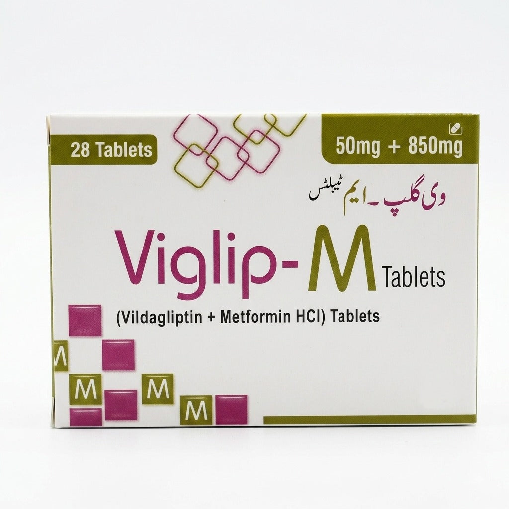 ATCO Laboratories Viglip-M Tablet, 50mg/850mg, 28-Pack product image - Bolanclinic