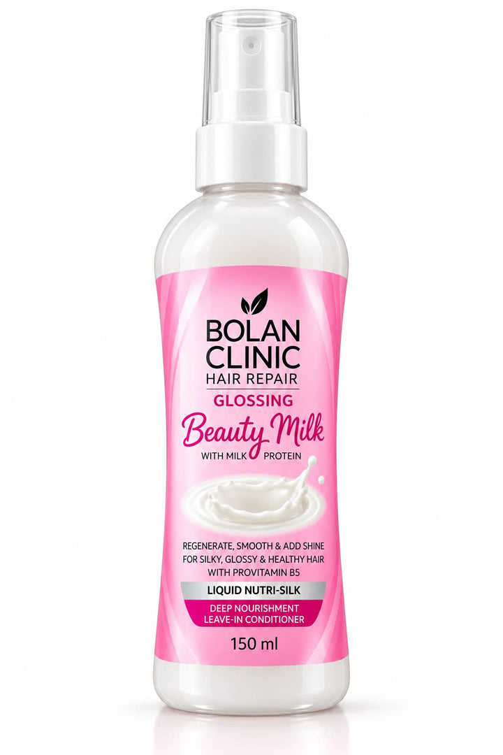 Bolan Clinic Hair Repair Glossing Beauty Milk with Milk Protein and ProVitamin B5, 150 ml leave-in conditioner