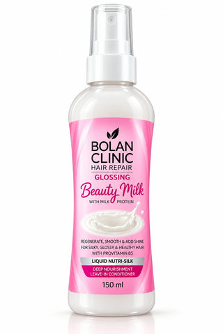 Bolan Clinic Hair Repair Glossing Beauty Milk with Milk Protein and ProVitamin B5, 150 ml leave-in conditioner