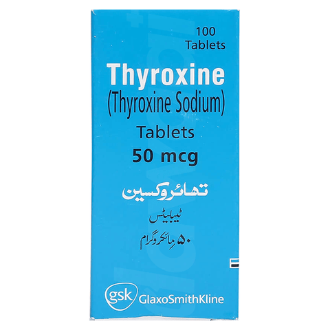 THYROXINE 50MCG TAB (GSK) - Bolan Clinic Pharmacy