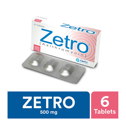 Getz Pharma Zetro Tablet, 500mg, 6-Pack product image - Bolanclinic