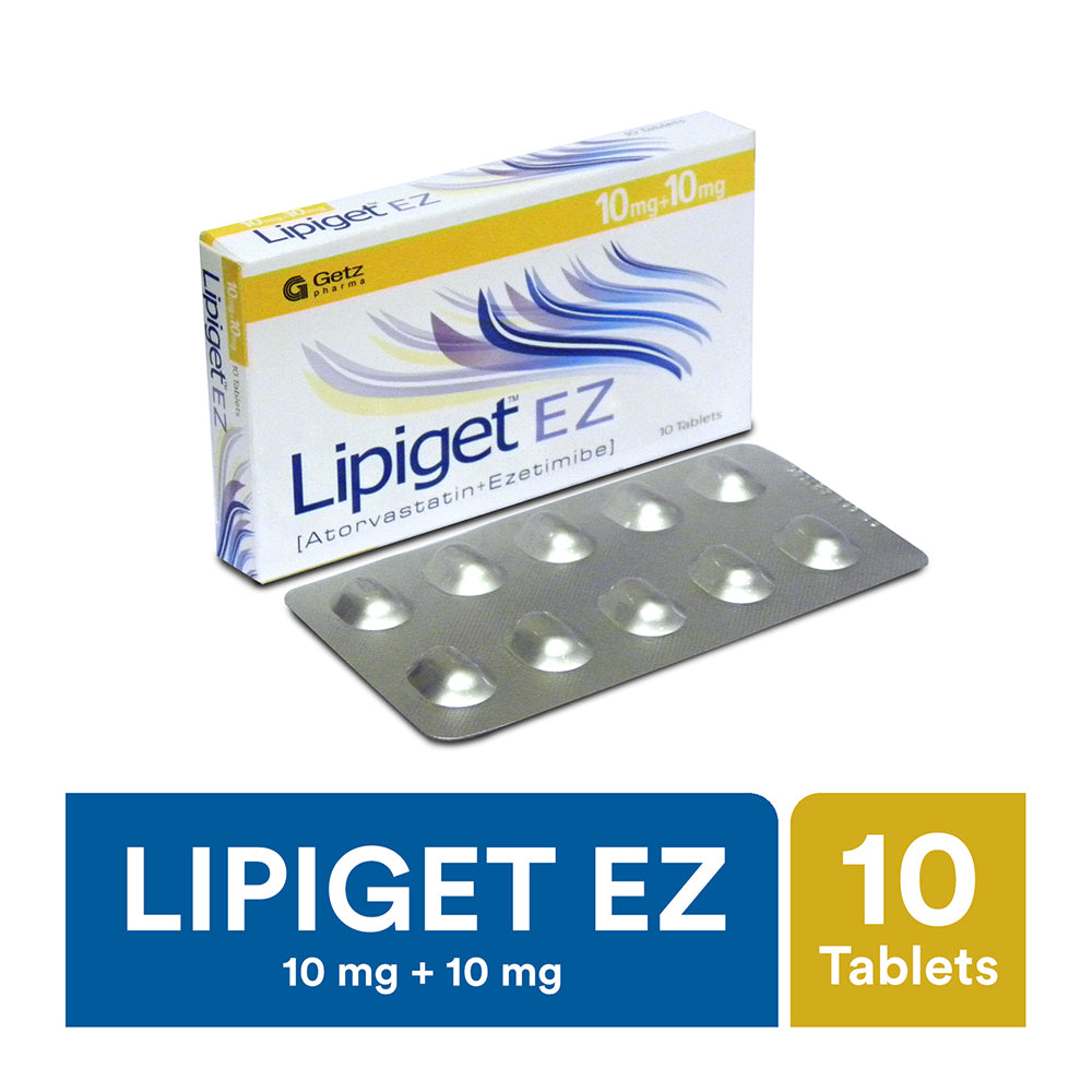 Getz Pharma Lipiget EZ Tablet, 10mg + 10mg, 10-Pack product image - Bolanclinic