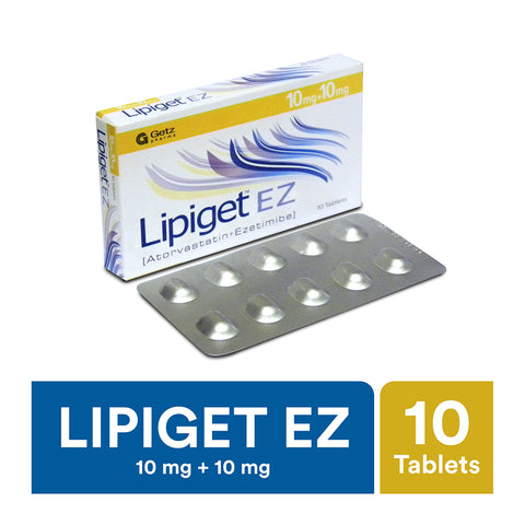 Getz Pharma Lipiget EZ Tablet, 10mg + 10mg, 10-Pack product image - Bolanclinic