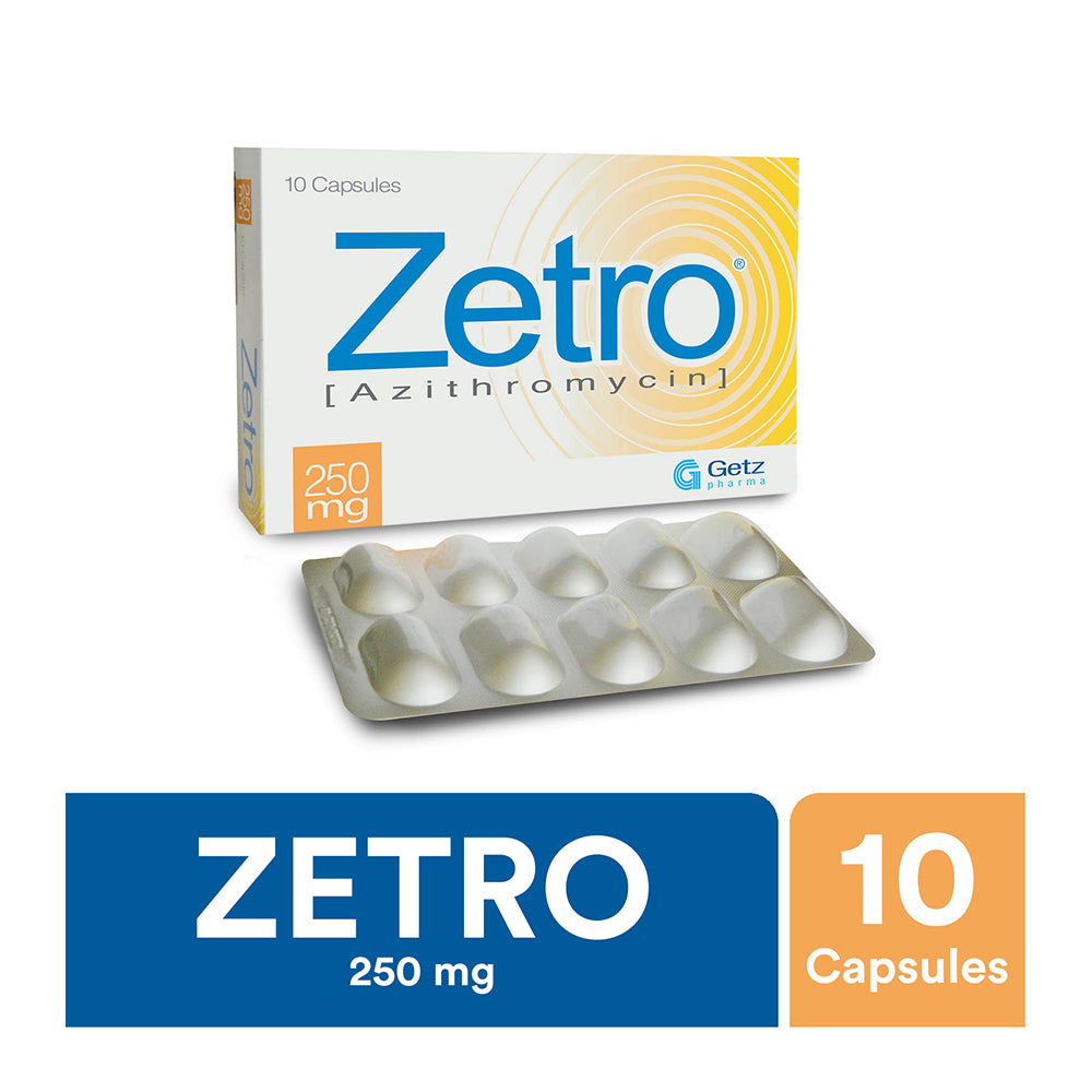 Getz Pharma Zetro Capsule, 250mg, 10-Pack product image - Bolanclinic