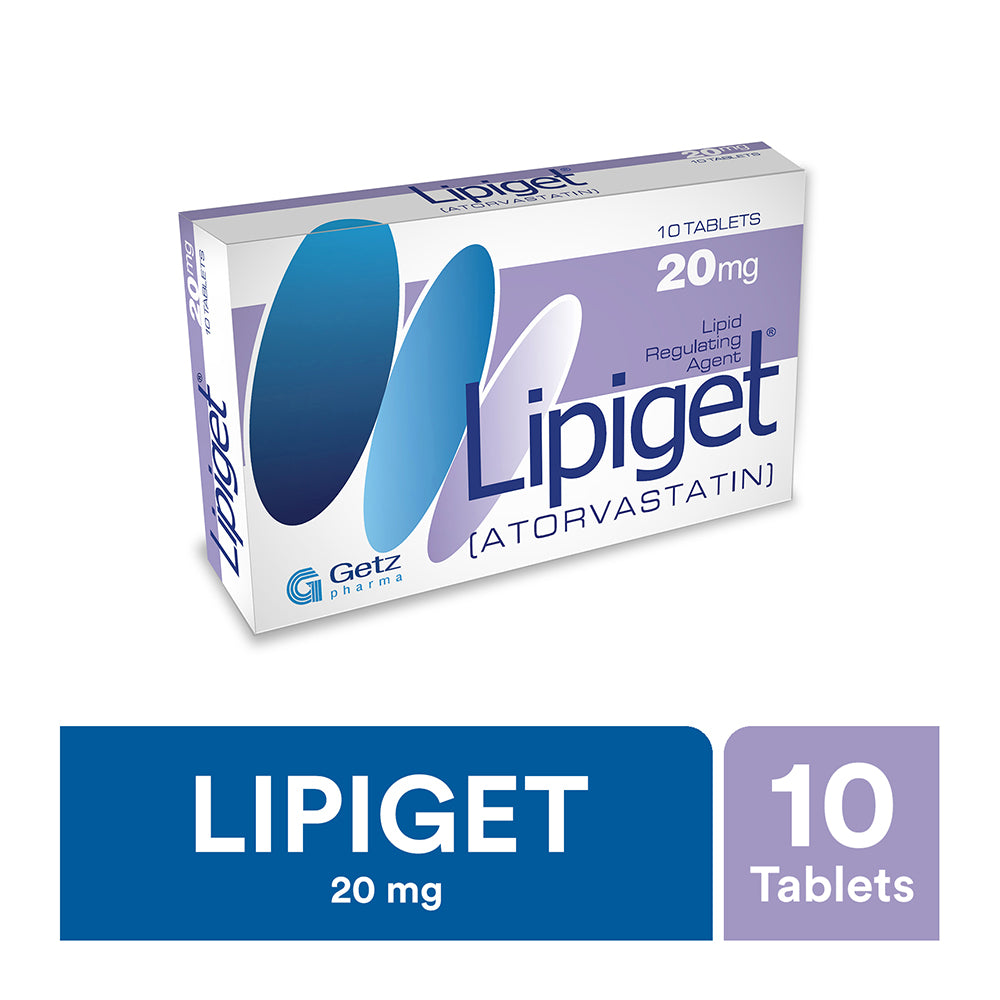 Getz Pharma Lipiget Tablet, 20mg, 10-Pack product image - Bolanclinic