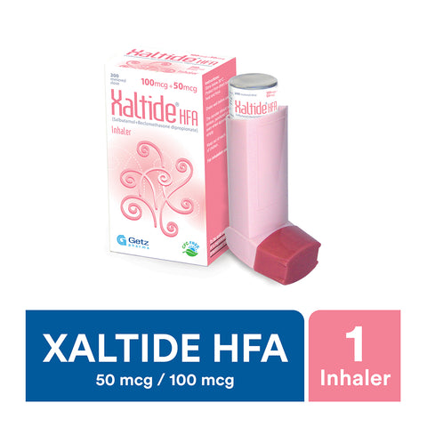 Getz Pharma Xaltide HFA Inhaler, 100mcg+50mcg, 200 Metered Doses product image - Bolanclinic