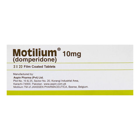 Aspin Pharma Motilium Tablet, 10mg, 1-Strip product image 2 - Bolanclinic