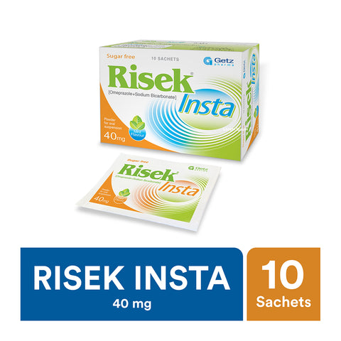Getz Pharma Risek Insta Sugar-Free Sachet, 40mg, 10-Pack product image - Bolanclinic
