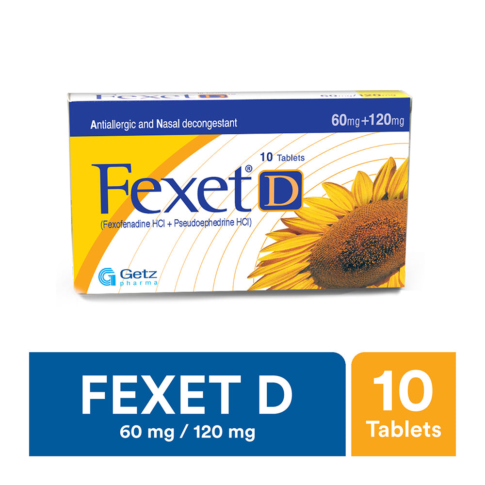 Getz Pharma Fexet-D Tablet, 60/120mg, 10-Pack product image - Bolanclinic