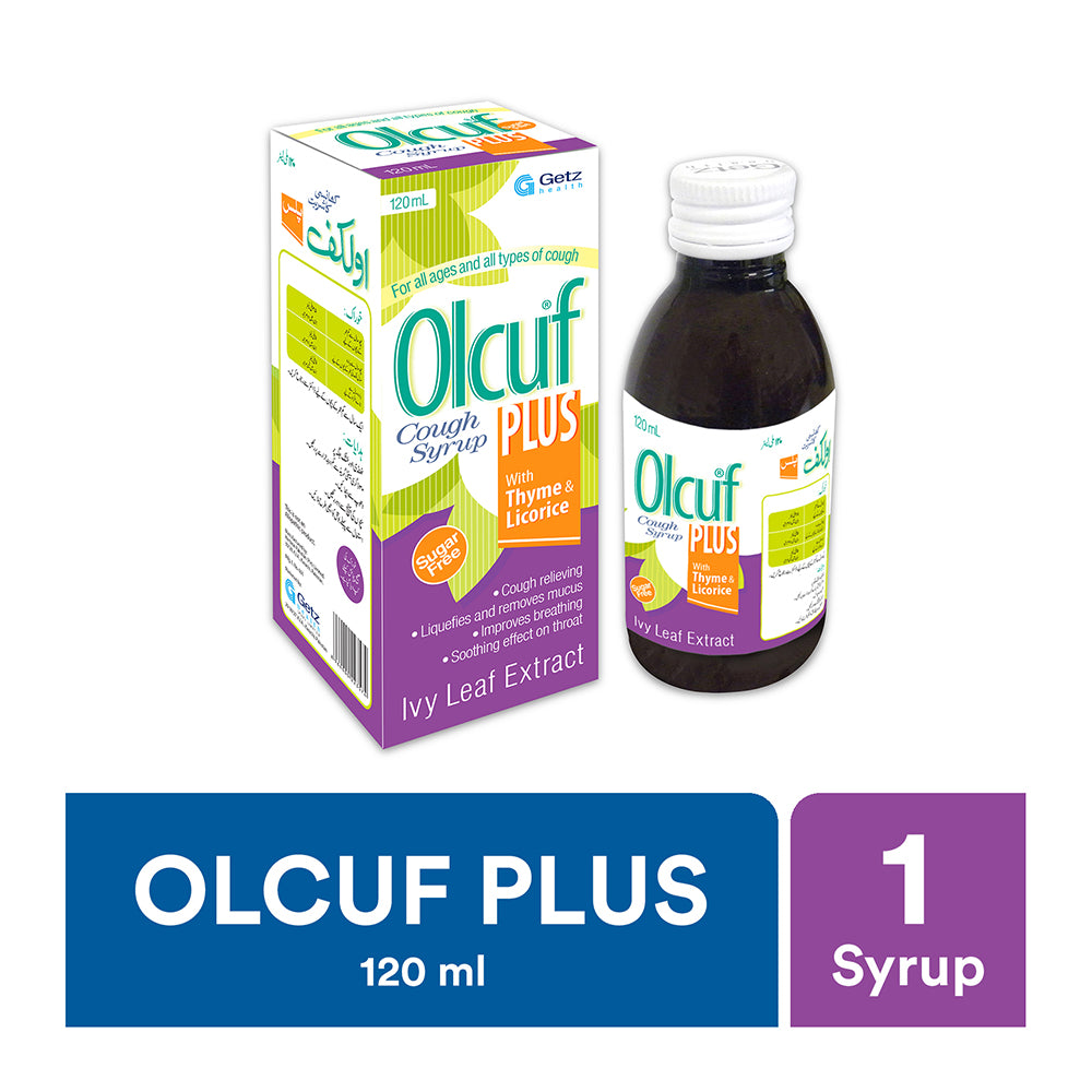 Getz Pharma Olcuf Plus Cough Syrup, 120ml product image - Bolanclinic