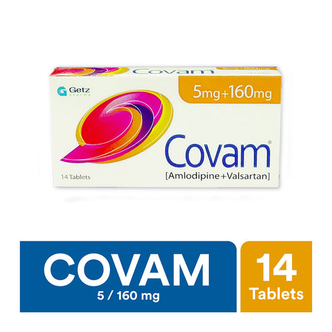 Getz Pharma Covam Tablet, 5mg + 160mg, 14-Pack product image - Bolanclinic