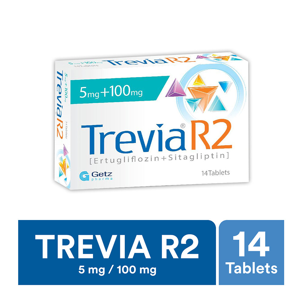 Getz Pharma Trevia R2 Tablet, 5mg + 100mg, 14-Pack product image - Bolanclinic